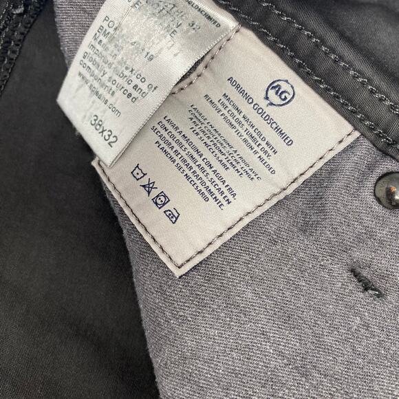 AG Adriano Goldschmied 38x29 Dark‎ Gray "Everett" Slim Straight 5 Pocket Jeans - Picture 3 of 7